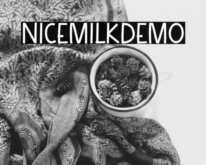 NicemilkDEMO Font examples