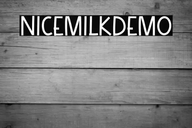 NicemilkDEMO Font examples