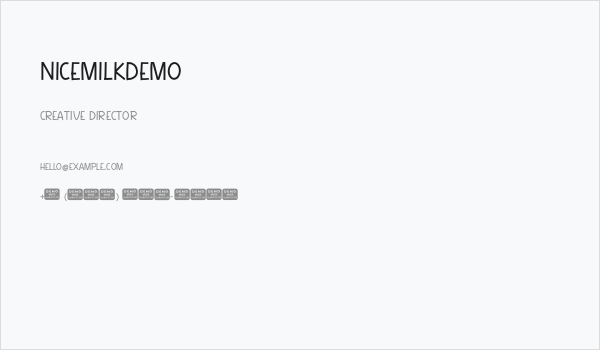 NicemilkDEMO Business Card