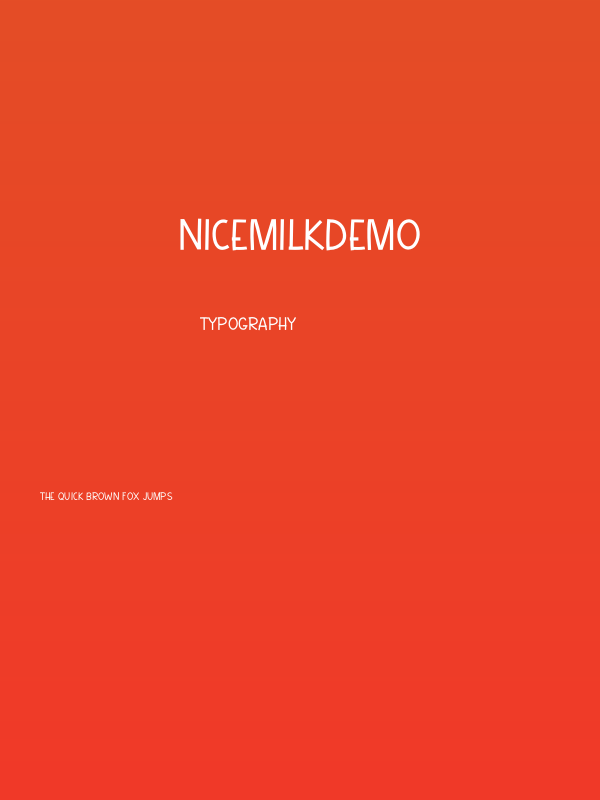 NicemilkDEMO Poster