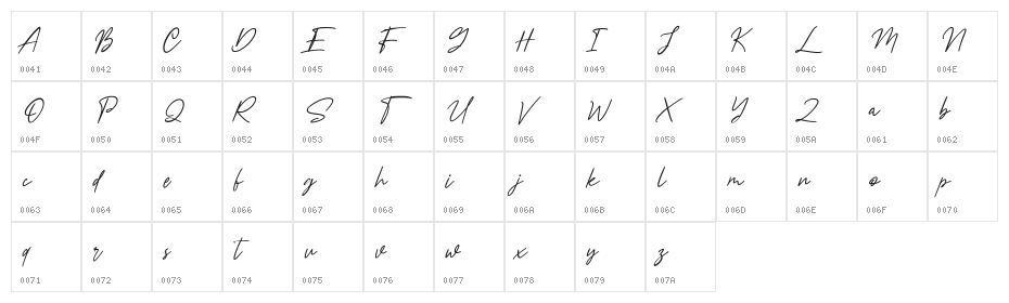 Nicestrips Free Regular Character Map