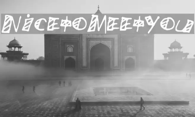 NicetoMeetYou Font examples
