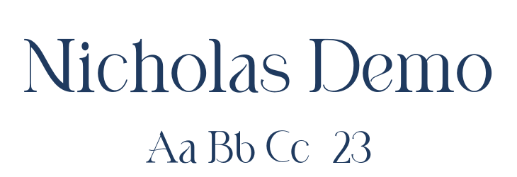 Nicholas Demo Font Preview
