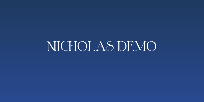 Nicholas Demo Social Header