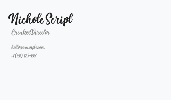 Nichole Script Business Card