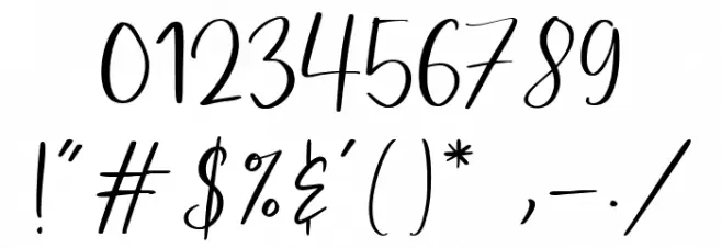 Nicholia Font OTHER CHARS