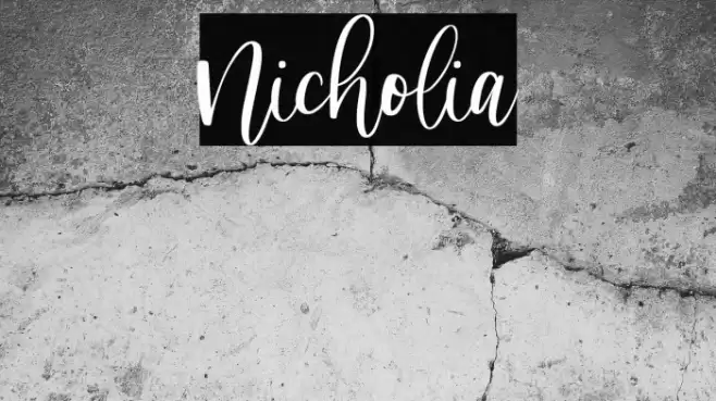 Nicholia Font examples
