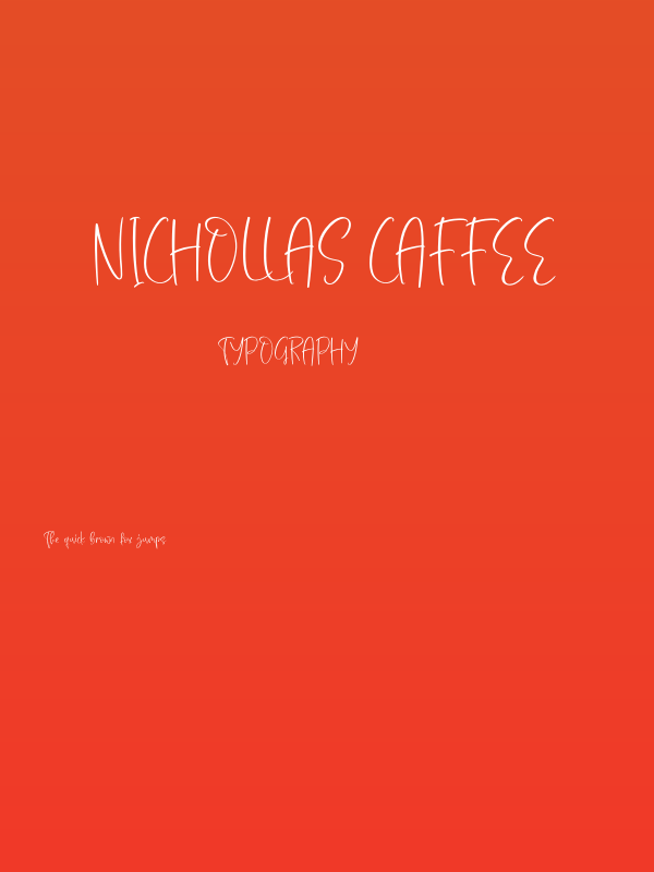 Nichollas Caffee Poster