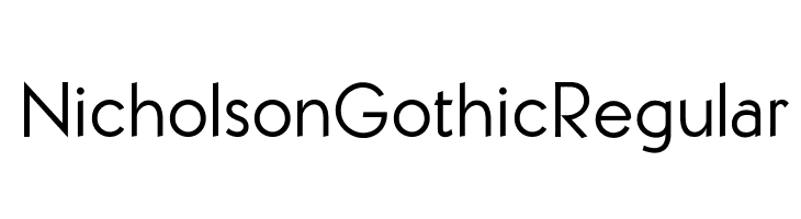 Nicholson Gothic Regular  免费字体下载