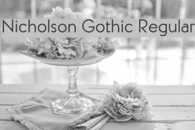 Nicholson Gothic Regular Font examples