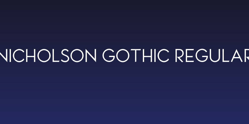 Nicholson Gothic Regular Social Header