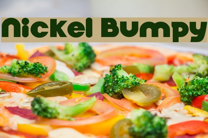Nickel Bumpy Шрифта examples