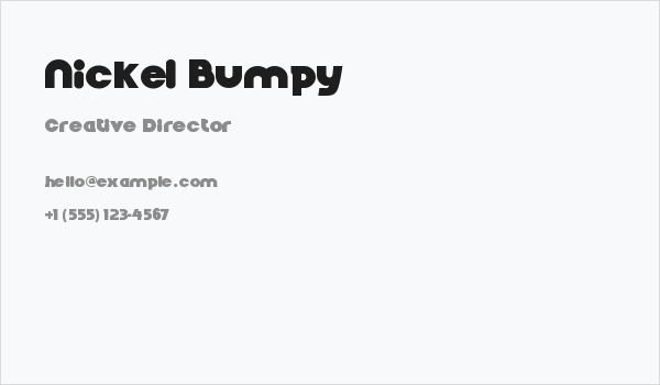 Nickel Bumpy Business Card