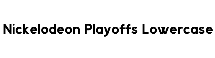 Nickelodeon Playoffs Lowercase  नि: शुल्क फ़ॉन्ट्स डाउनलोड