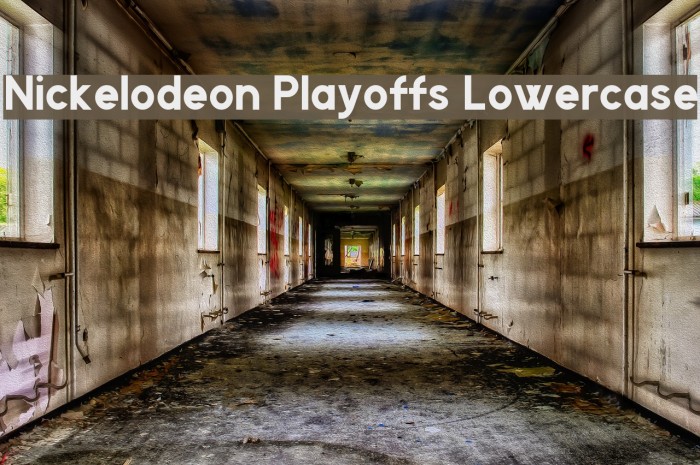 Nickelodeon Playoffs Lowercase Font examples
