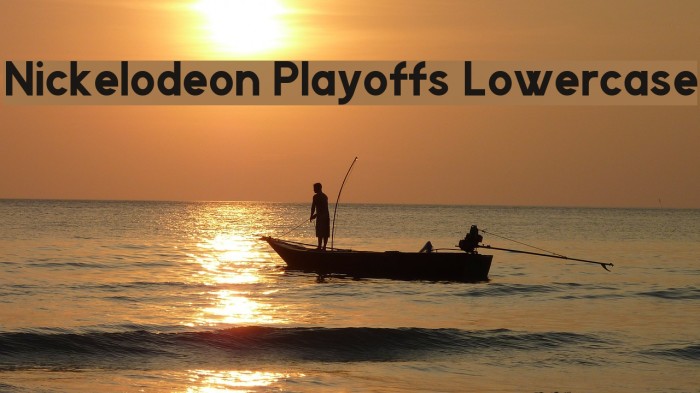 Nickelodeon Playoffs Lowercase Font examples