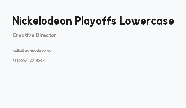 Nickelodeon Playoffs Lowercase Business Card