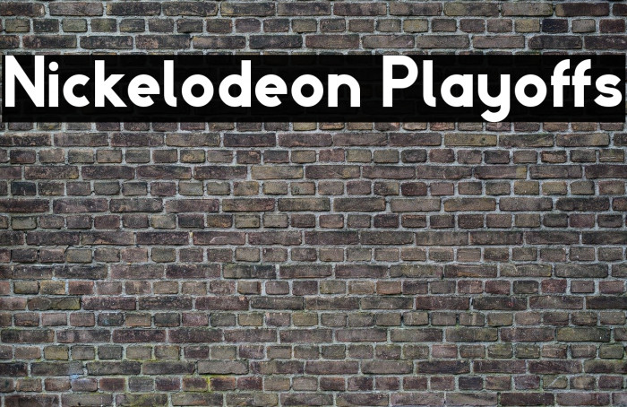Nickelodeon Playoffs Font examples