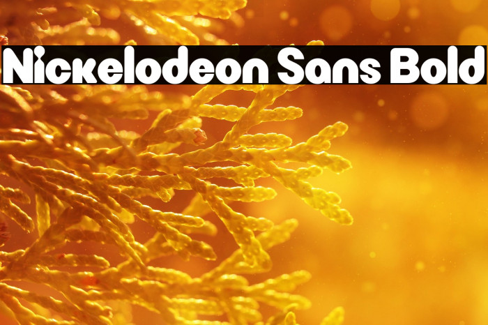 Nickelodeon Sans Bold Example 1