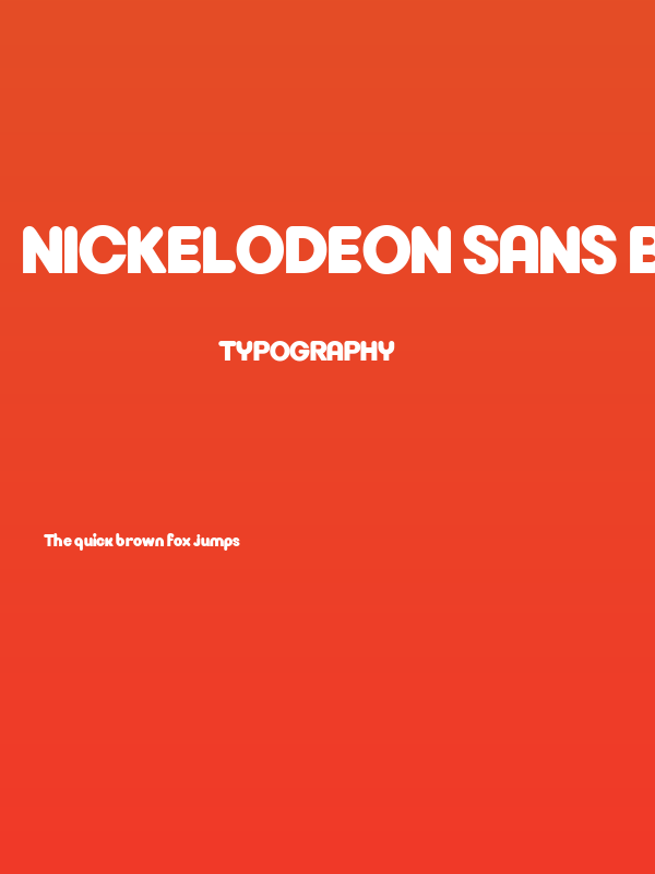 Nickelodeon Sans Bold Poster