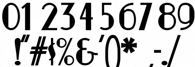 Nickerbocker-Normal Font OTHER CHARS