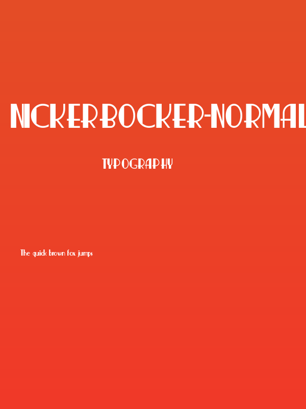 Nickerbocker-Normal Poster