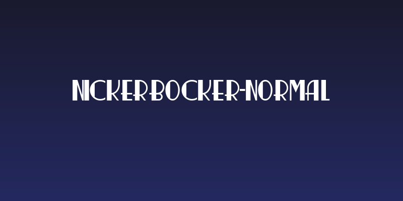 Nickerbocker-Normal Social Header