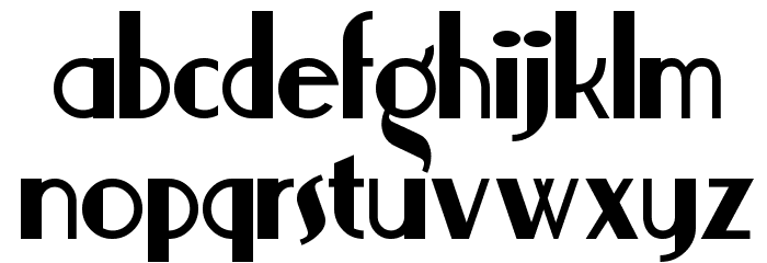 Nickerbocker-Normal Font LOWERCASE