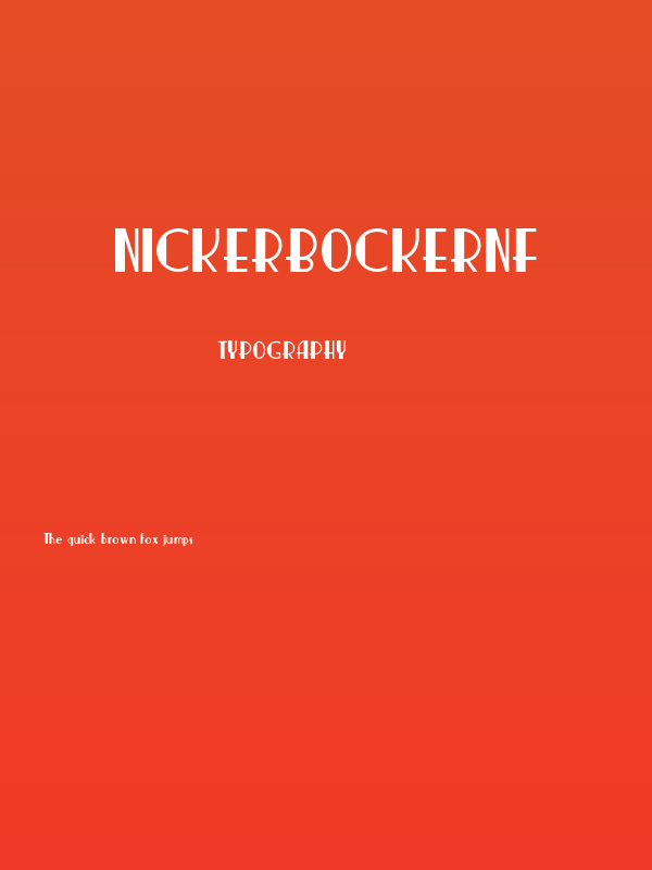 NickerbockerNF Poster