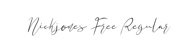 Nickjones Free Regular  नि: शुल्क फ़ॉन्ट्स डाउनलोड