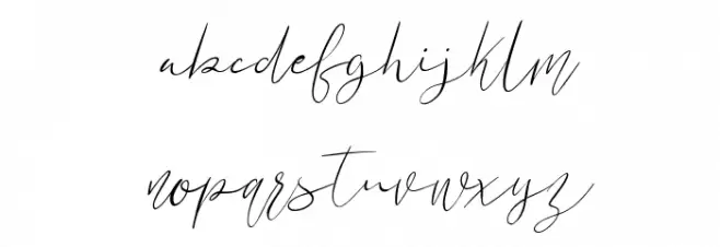Nickjones Free Regular Font LOWERCASE