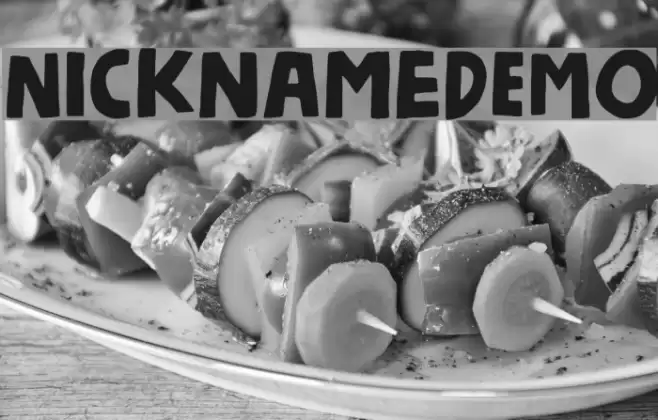 NicknameDEMO Font examples