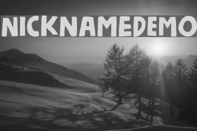 NicknameDEMO Font examples