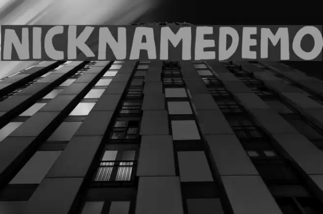 NicknameDEMO Font examples