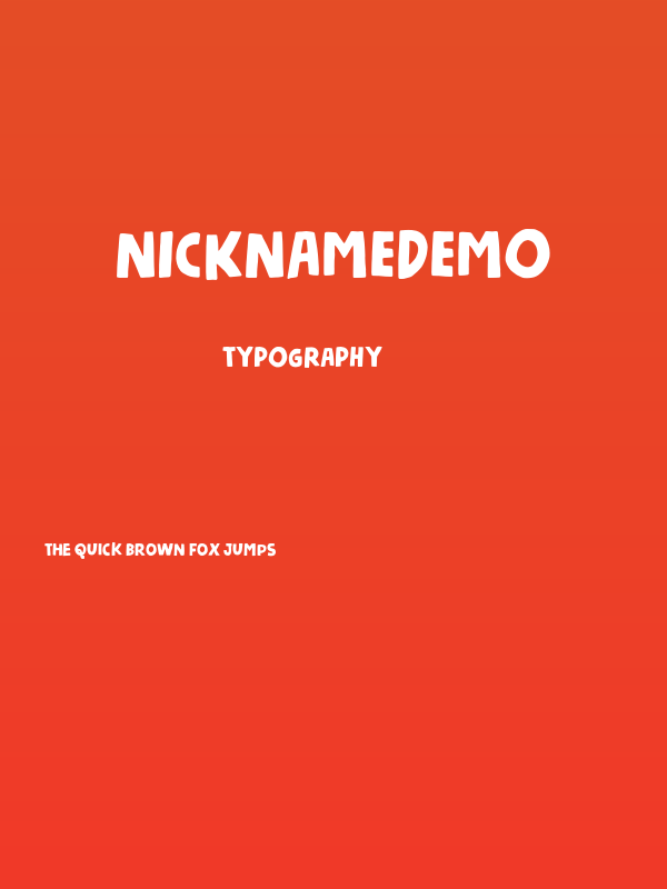 NicknameDEMO Poster