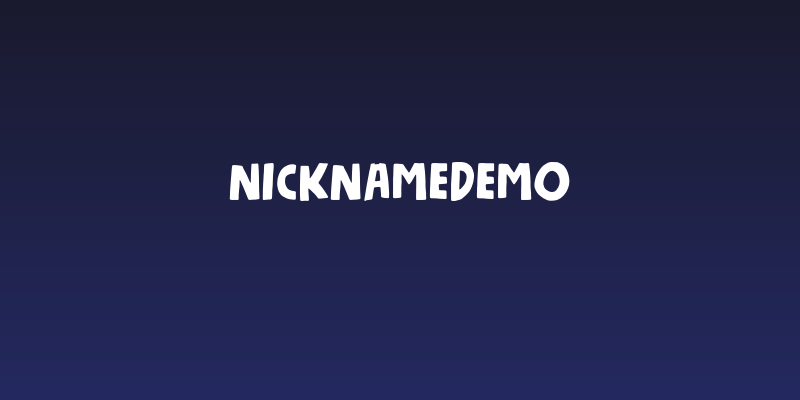 NicknameDEMO Social Header