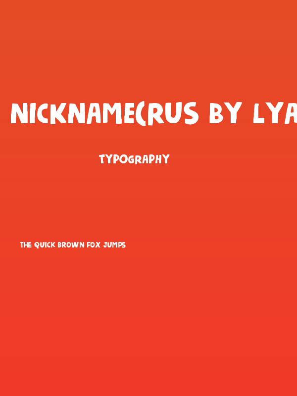 Nickname(RUS BY LYAJKA) Poster