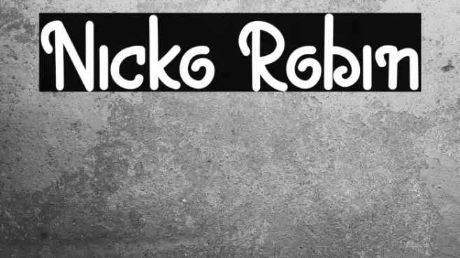 Nicko Robin Font examples