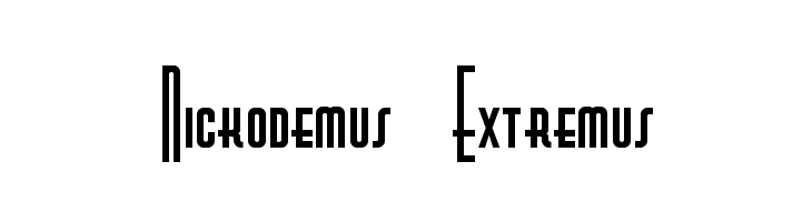 Nickodemus-Extremus  Скачать бесплатные шрифты
