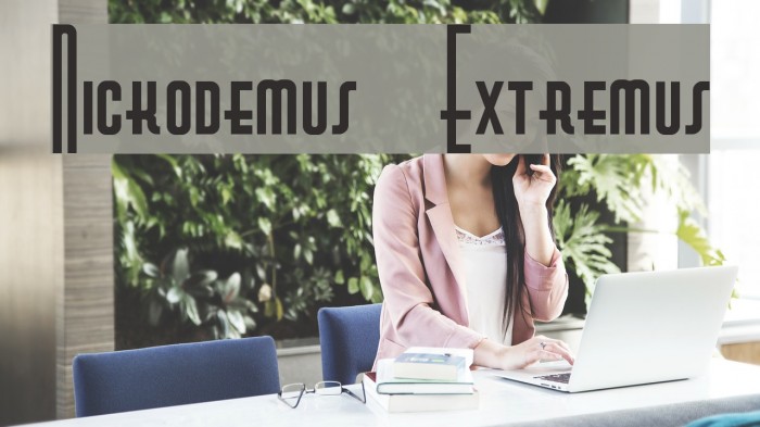 Nickodemus-Extremus Font examples