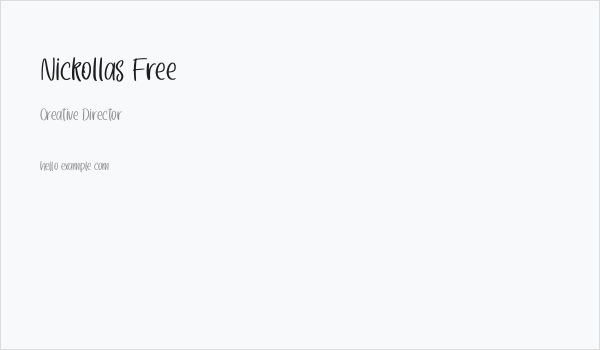 Nickollas Free Business Card