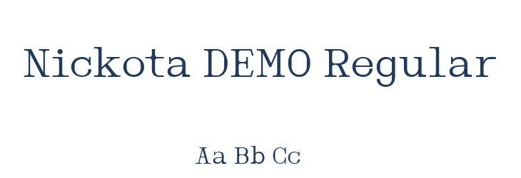 Nickota DEMO Regular Font Preview