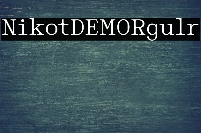 Nickota DEMO Regular Example 2