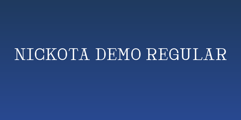 Nickota DEMO Regular Social Header