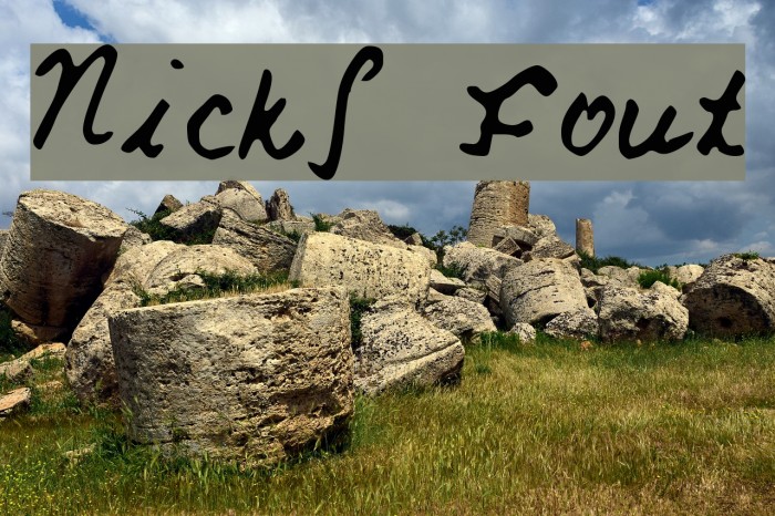 Nicks Font Example 3