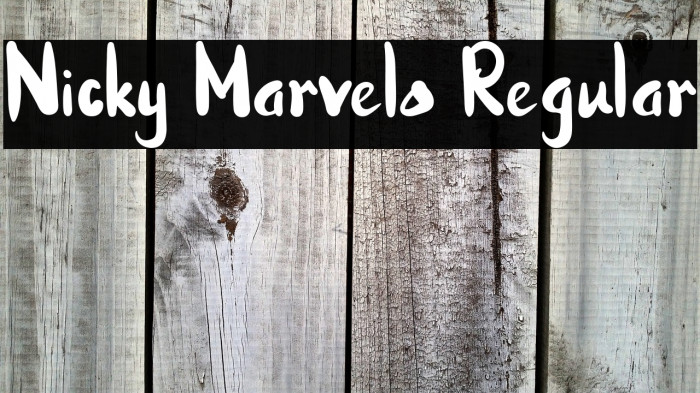 Nicky Marvelo Regular Example 1