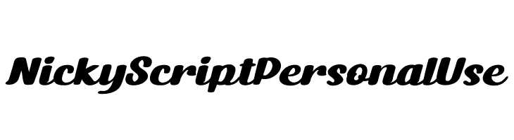 Nicky Script Personal Use  font caratteri gratis