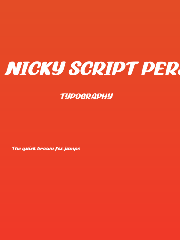 Nicky Script Personal Use Poster