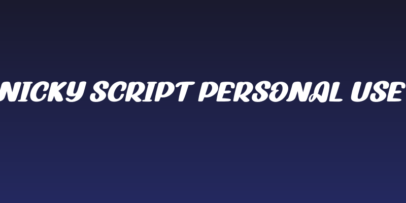Nicky Script Personal Use Social Header