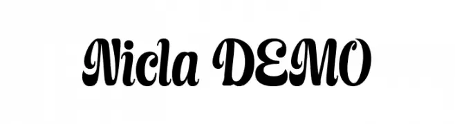 Nicla DEMO  font caratteri gratis